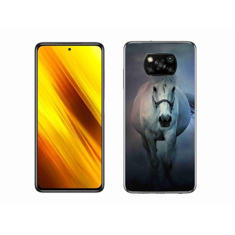 Gél tok mmCase a Xiaomi Poco X3 Pro számára - futó fehér ló