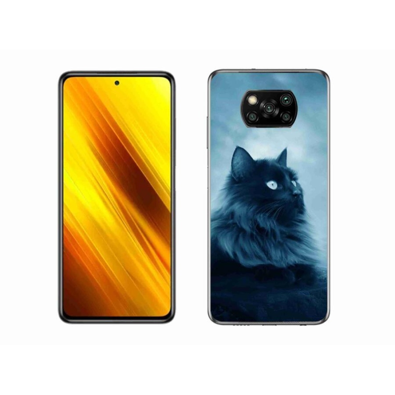 Gél tok mmCase a Xiaomi Poco X3 Pro készülékhez - fekete macska 1