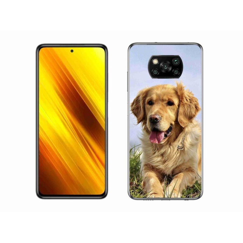 Gél tok mmCase a Xiaomi Poco X3 számára - arany retriever
