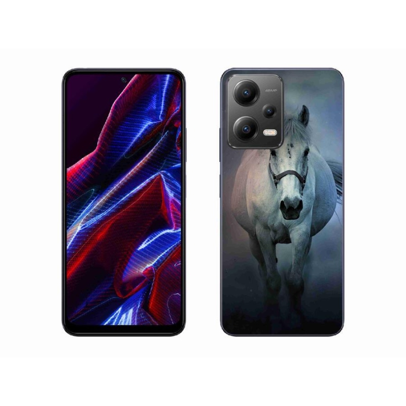 Gél tok mmCase a Xiaomi Poco X5 5G számára - futó fehér ló