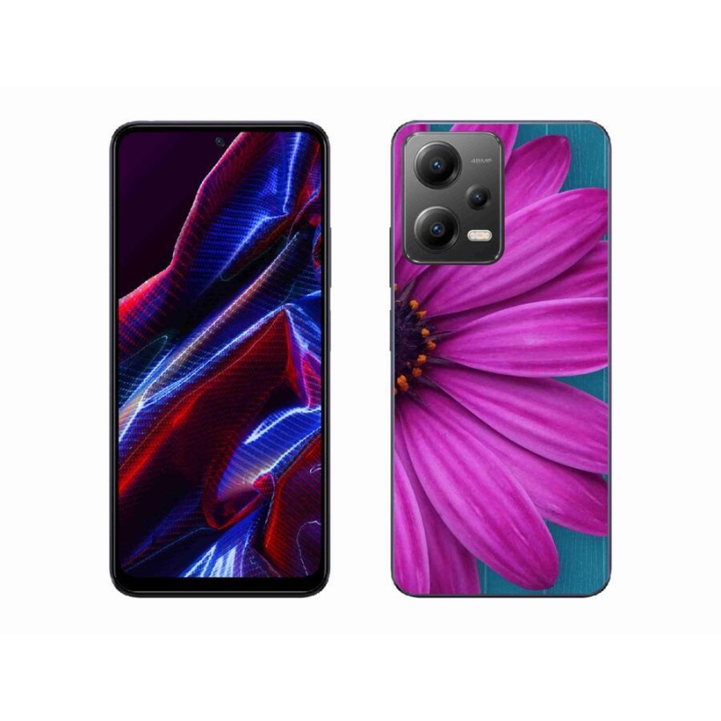 Gél tok mmCase a Xiaomi Poco X5 5G-hez - lila margaréta