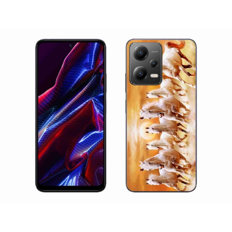 Gél tok mmCase a Xiaomi Poco X5 5G számára - lovak 2