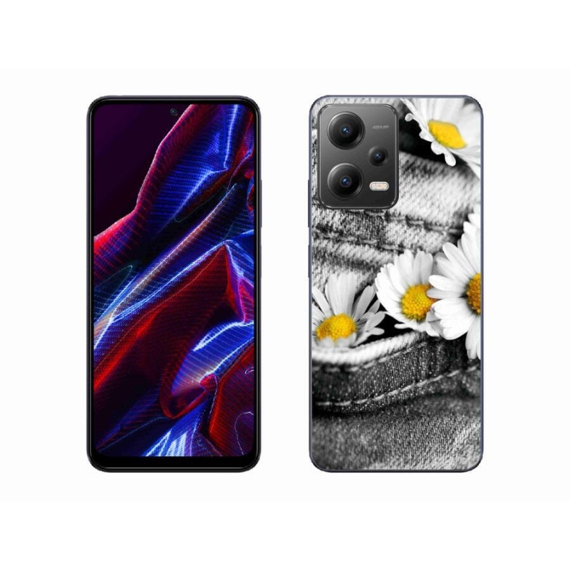 Gél tok mmCase a Xiaomi Poco X5 5G-hez - margaréták