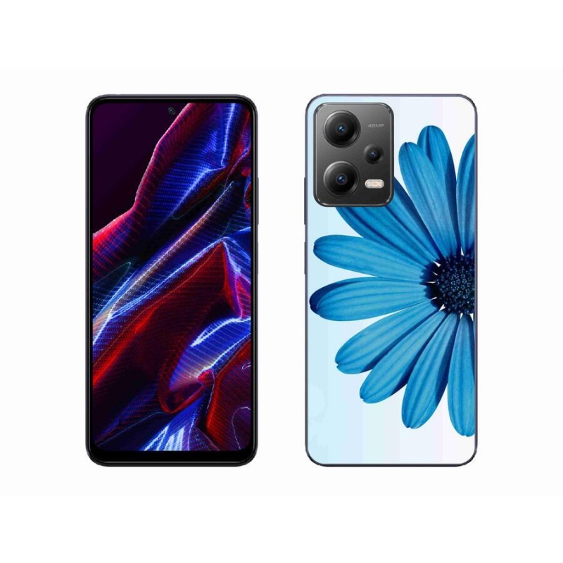 Gél tok mmCase a Xiaomi Poco X5 5G-hez - kék margaréta