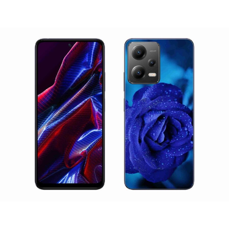 Gél tok mmCase a Xiaomi Poco X5 5G-hez - kék rózsa