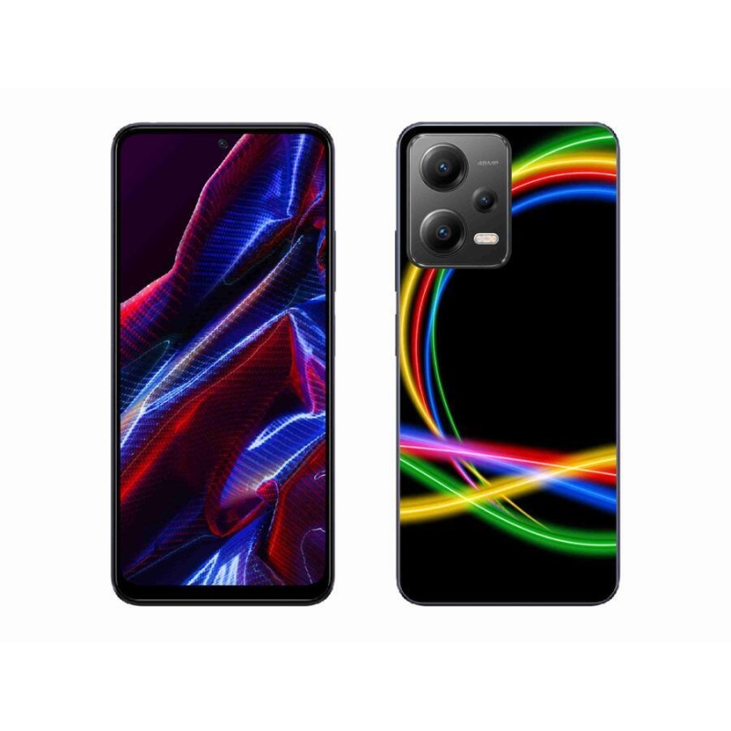 Gél tok mmCase a Xiaomi Poco X5 5G számára - neon körök