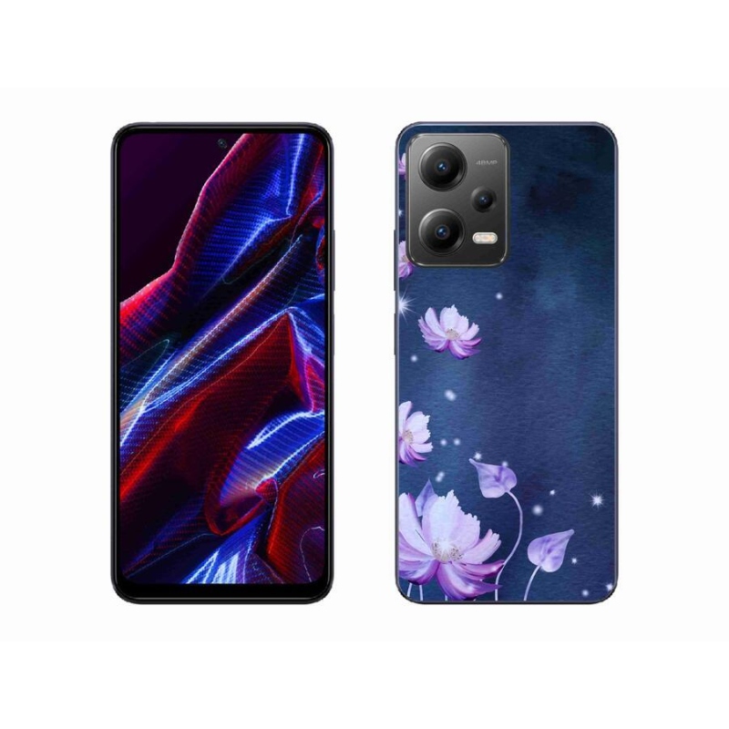 Gél tok mmCase a Xiaomi Poco X5 5G számára - hulló virágok