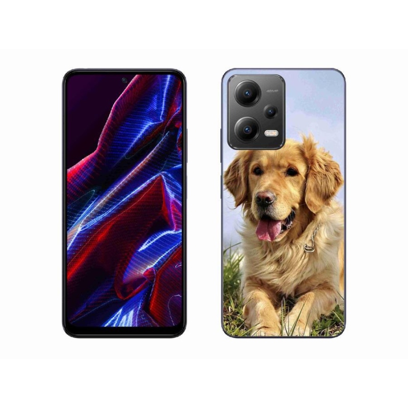 Gél tok mmCase a Xiaomi Poco X5 5G számára - arany retriever
