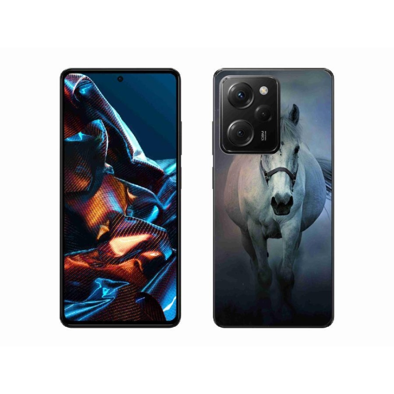 Gél tok mmCase a Xiaomi Poco X5 Pro 5G számára - futó fehér ló