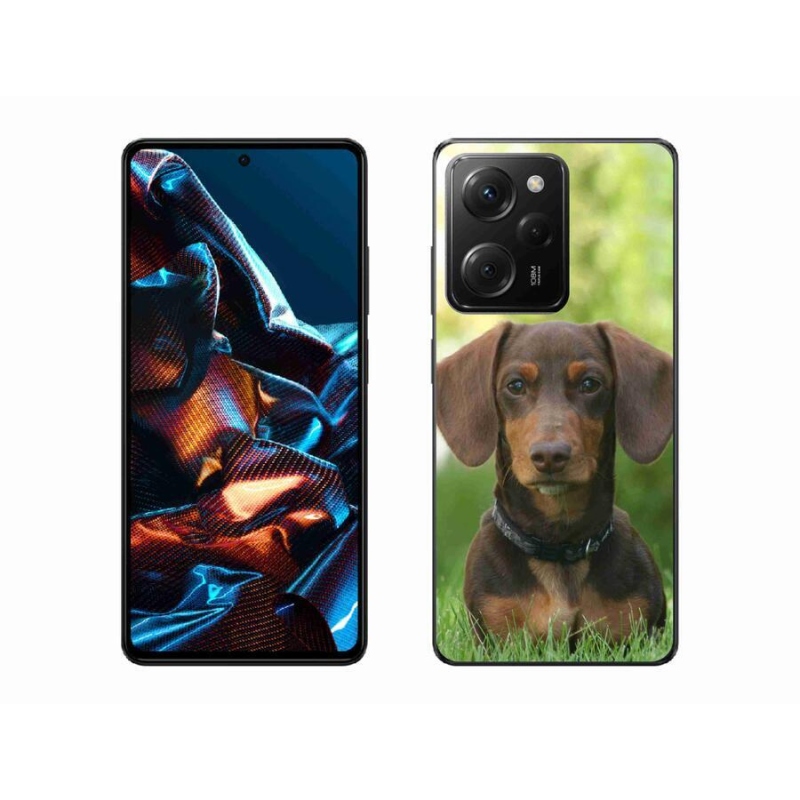 Gél tok mmCase a Xiaomi Poco X5 Pro 5G-hez - barna tacskó