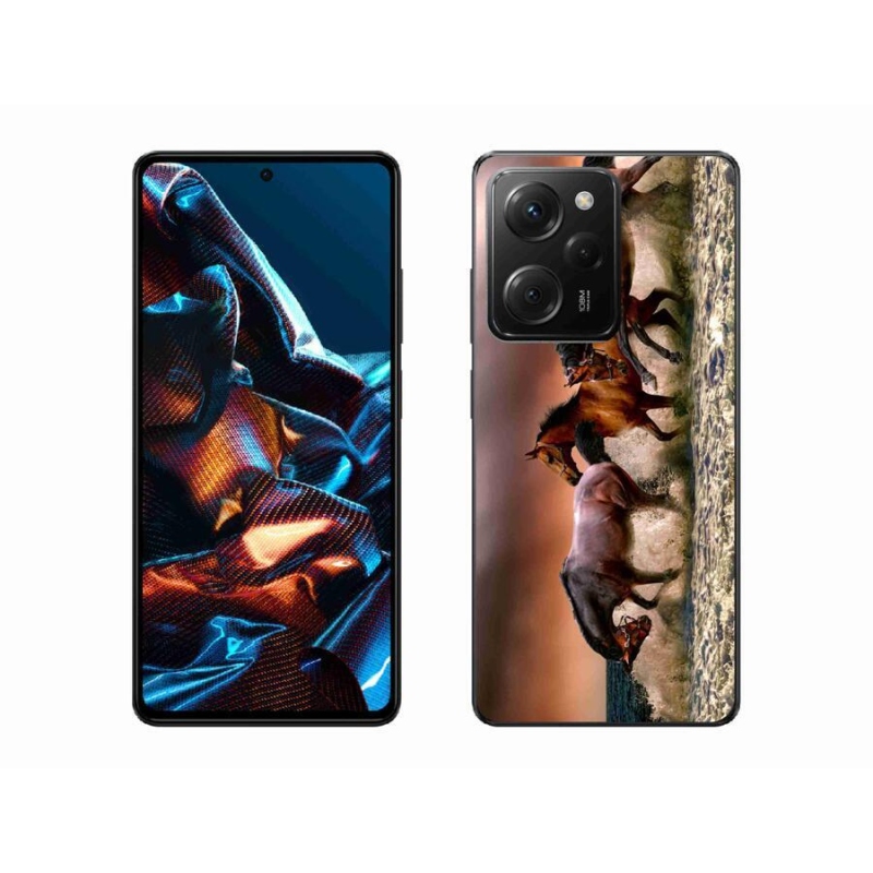 Gél tok mmCase a Xiaomi Poco X5 Pro 5G számára - lovak 1