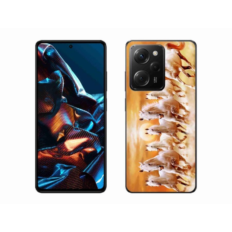 Gél tok mmCase a Xiaomi Poco X5 Pro 5G számára - lovak 2