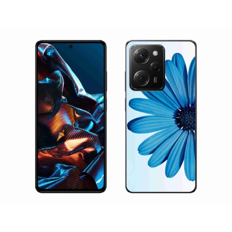 Gél tok mmCase a Xiaomi Poco X5 Pro 5G-hez - kék margaréta