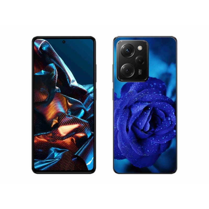 Gél tok mmCase a Xiaomi Poco X5 Pro 5G számára - kék rózsa