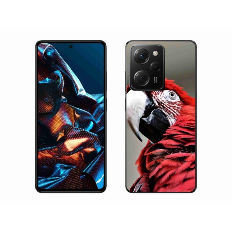 Gél tok mmCase a Xiaomi Poco X5 Pro 5G-hez - papagáj ara piros