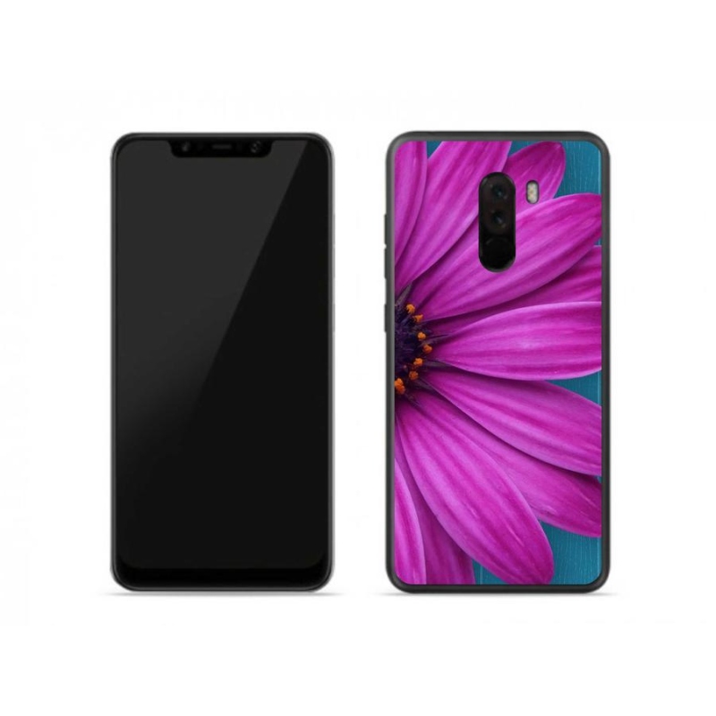 Gél tok mmCase a Xiaomi Pocophone F1 készülékhez - lila margaréta