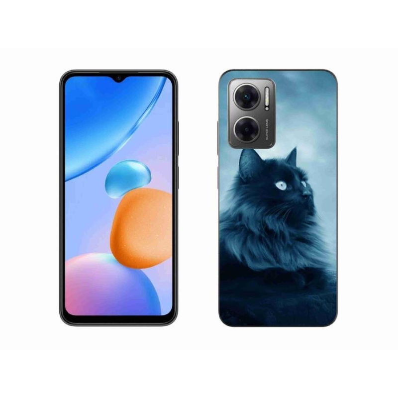 Gél tok mmCase a Xiaomi Redmi 10 5G-hez - fekete cat 1