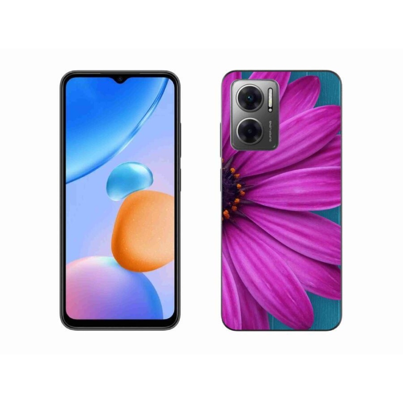 Gél tok mmCase a Xiaomi Redmi 10 5G-hez - lila százszorszép