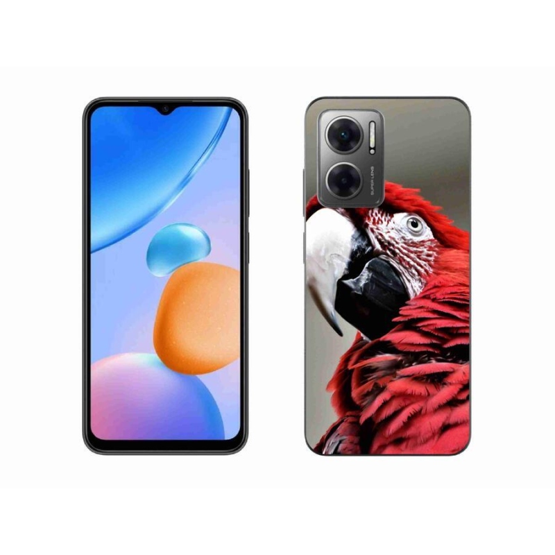 Gél tok mmCase a Xiaomi Redmi 10 5G-hez - papagáj ara piros