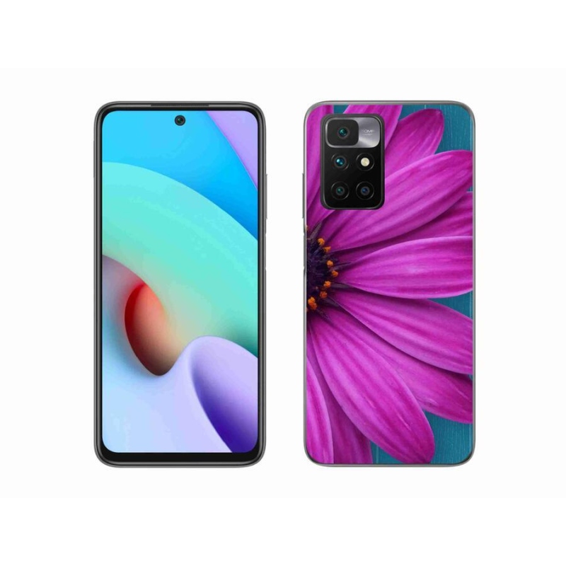 Gél tok mmCase a Xiaomi Redmi 10/Redmi 10 (2022) számára - lila margaréta