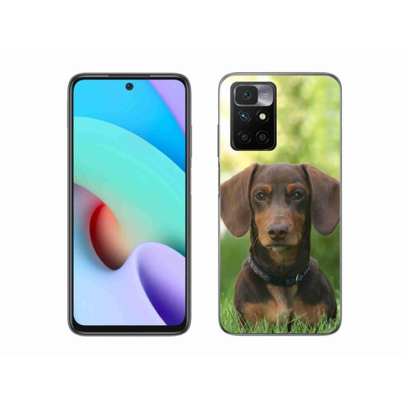 Gél tok mmCase a Xiaomi Redmi 10/Redmi 10 (2022) - barna tacskóhoz