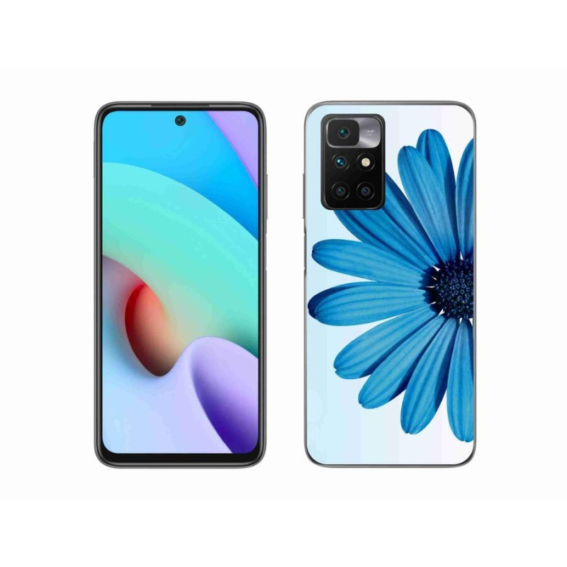 Gél tok mmCase a Xiaomi Redmi 10/Redmi 10 (2022) - kék margaréta
