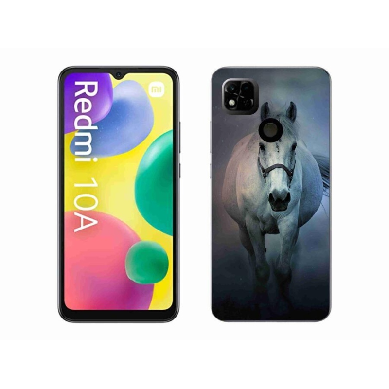 Gél tok mmCase a Xiaomi Redmi 10A számára - futó fehér ló