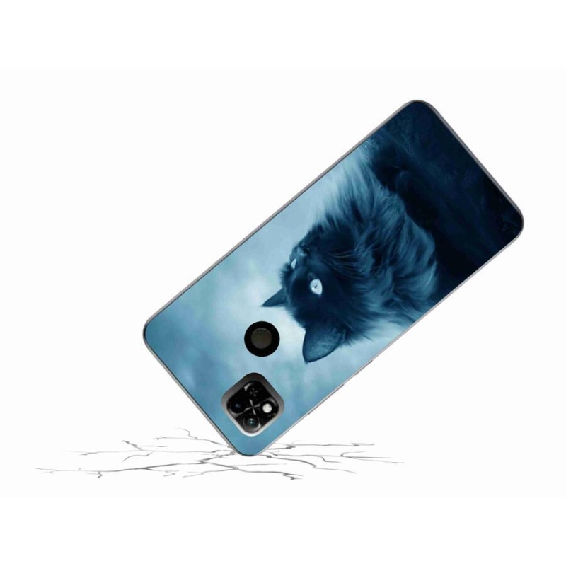 Gél tok mmCase a Xiaomi Redmi 10A számára - fekete cat 1