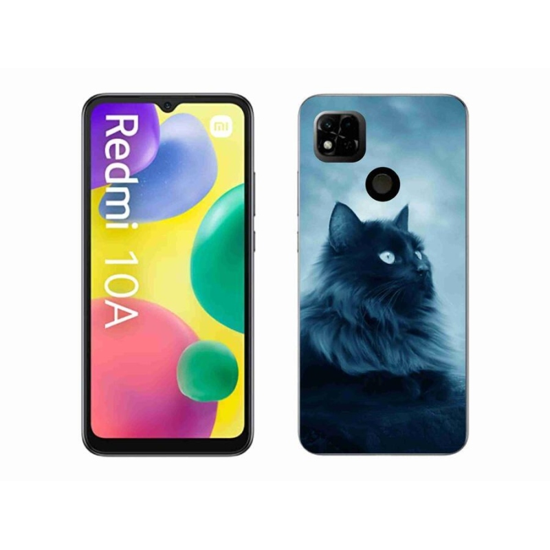 Gél tok mmCase a Xiaomi Redmi 10A számára - fekete cat 1