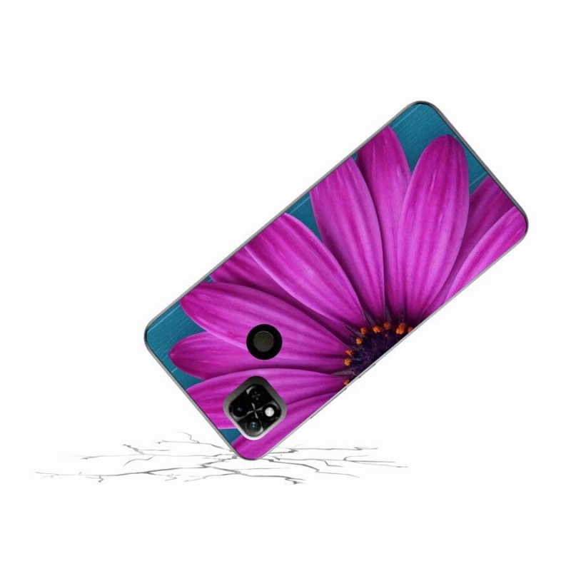 Gél tok mmCase a Xiaomi Redmi 10A számára - lila százszorszép