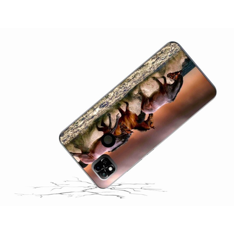 Gél tok mmCase a Xiaomi Redmi 10A számára - lovak 1