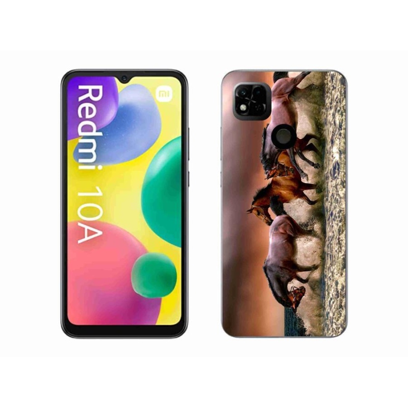 Gél tok mmCase a Xiaomi Redmi 10A számára - lovak 1