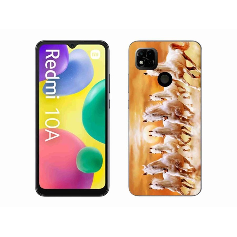 Gél tok mmCase a Xiaomi Redmi 10A számára - lovak 2