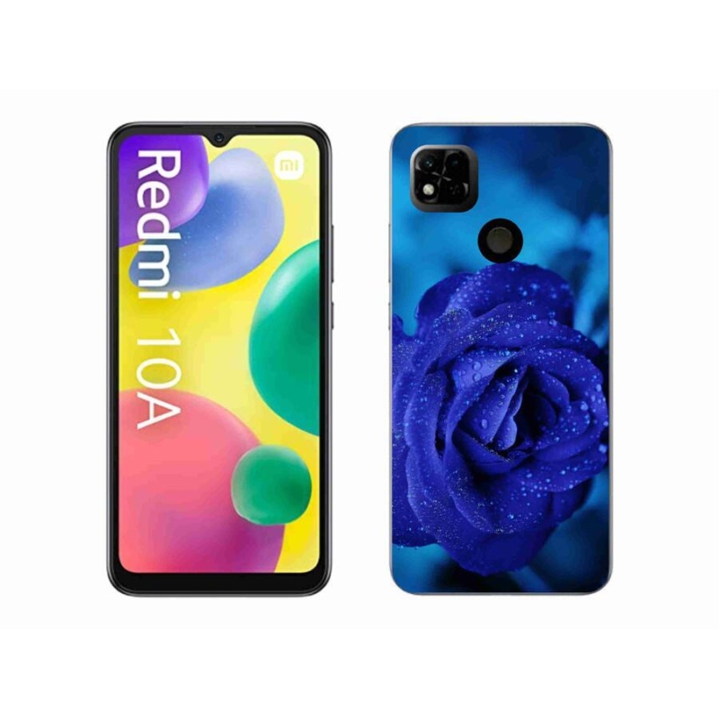 Gél tok mmCase a Xiaomi Redmi 10A számára - kék rózsa