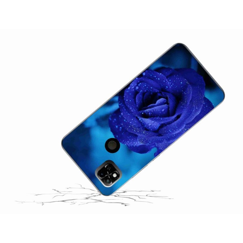 Gél tok mmCase a Xiaomi Redmi 10A számára - kék rózsa