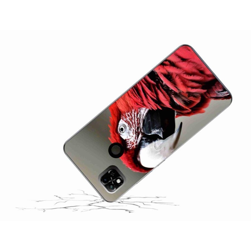 Gél tok mmCase a Xiaomi Redmi 10A számára - papagáj ara piros