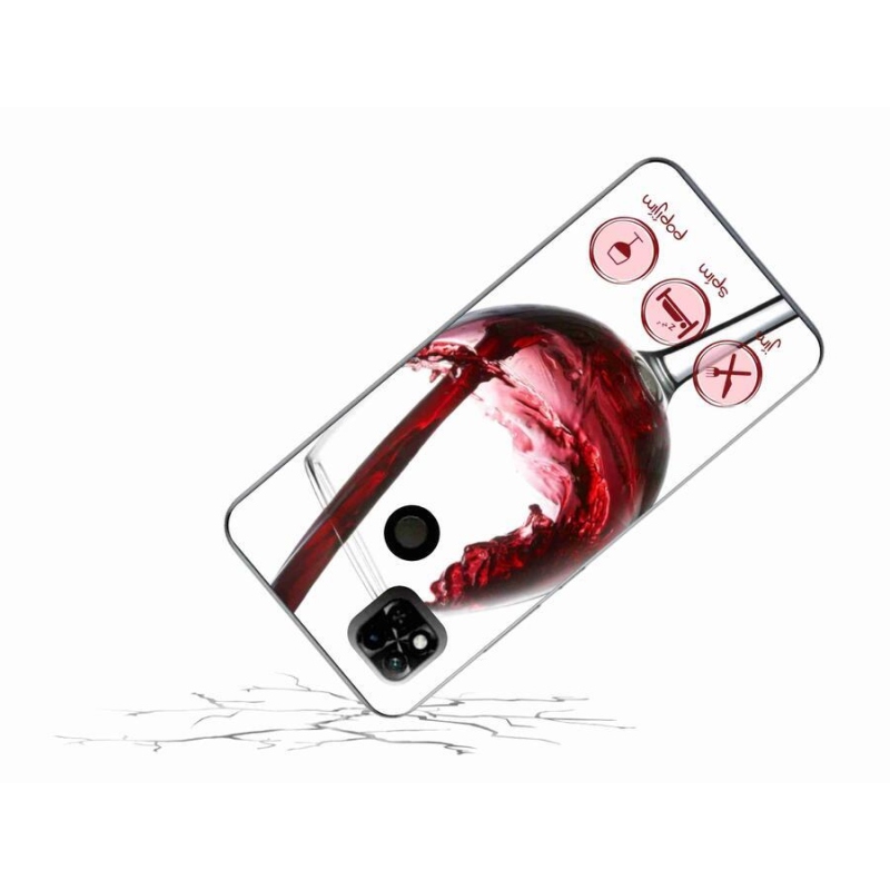 Gél tok mmCase a Xiaomi Redmi 10A-hoz - borospohár piros