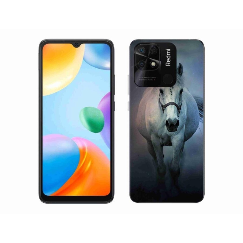 Gél tok mmCase a Xiaomi Redmi 10C számára - futó fehér ló