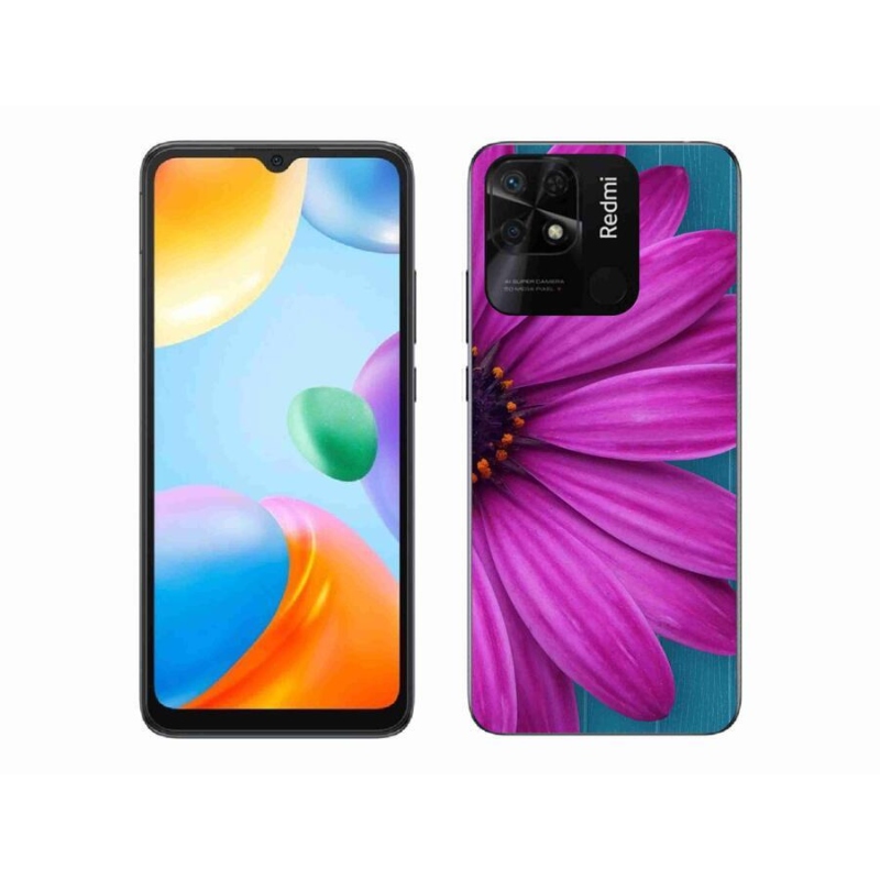 Gél tok mmCase a Xiaomi Redmi 10C-hez - lila százszorszép