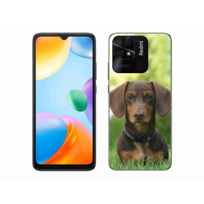 Gél tok mmCase a Xiaomi Redmi 10C-hez - barna tacskó