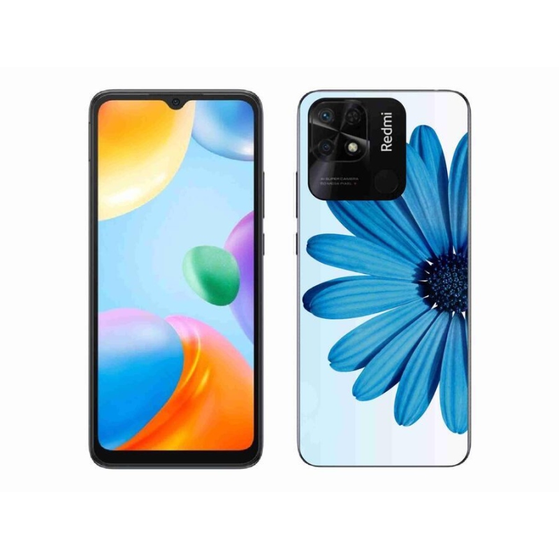 Gél tok mmCase a Xiaomi Redmi 10C-hez - kék százszorszép