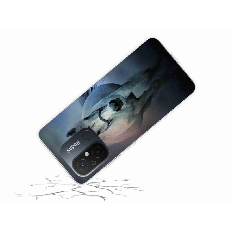 Gél tok mmCase a Xiaomi Redmi 12C számára - futó fehér ló