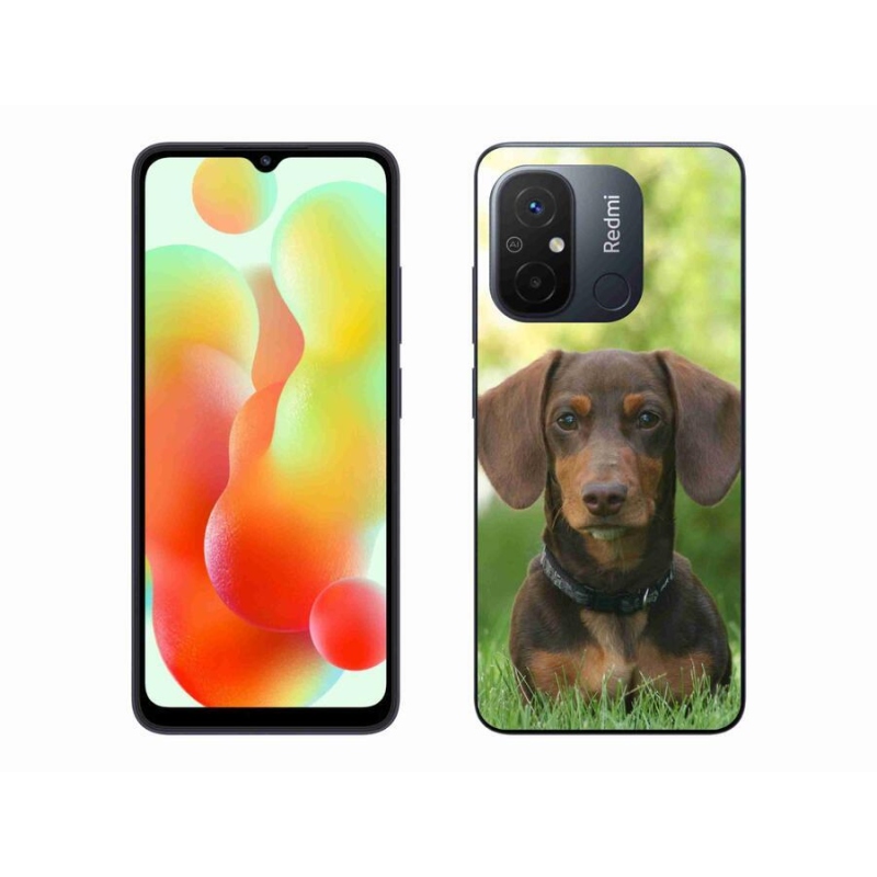 Gél tok mmCase a Xiaomi Redmi 12C számára - barna tacskó