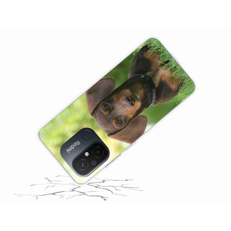 Gél tok mmCase a Xiaomi Redmi 12C számára - barna tacskó