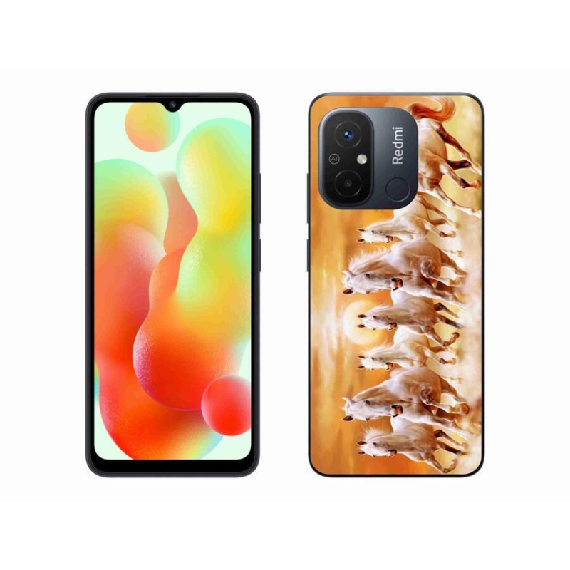 Gél tok mmCase a Xiaomi Redmi 12C számára - lovak 2