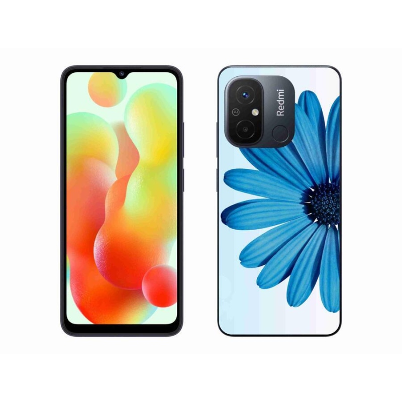 Gél tok mmCase a Xiaomi Redmi 12C-hez - kék százszorszép