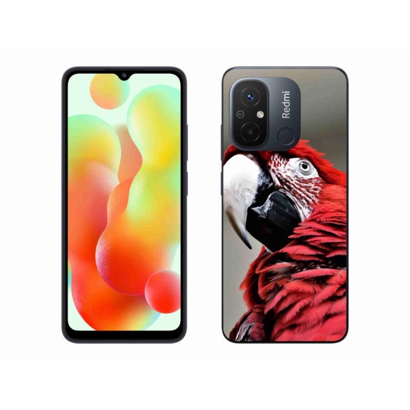 Gél tok mmCase a Xiaomi Redmi 12C-hez - papagáj ara piros