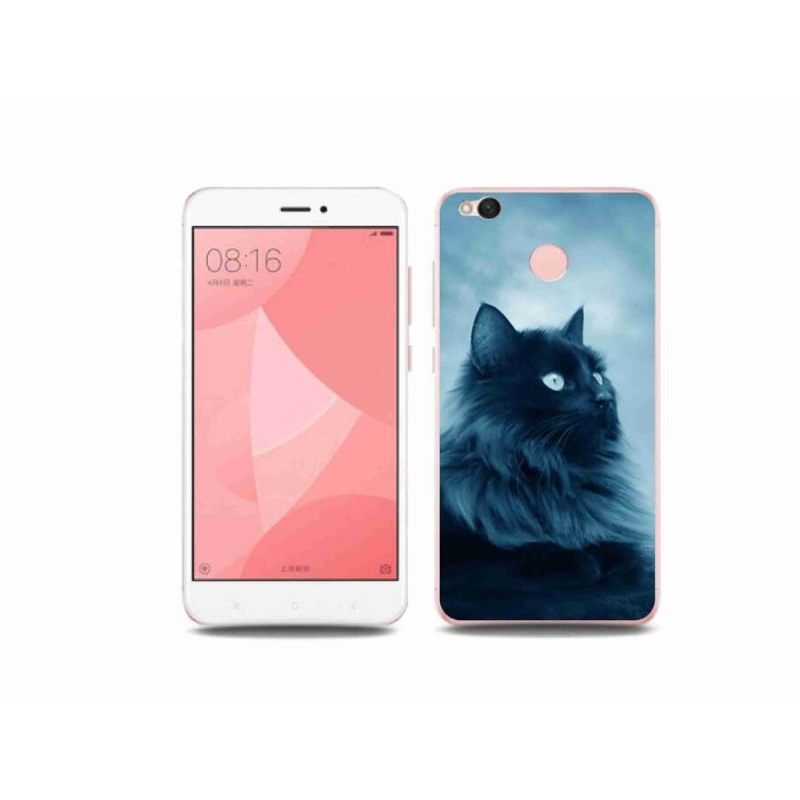 Gél tok mmCase a Xiaomi Redmi 4X-hez - fekete macska 1