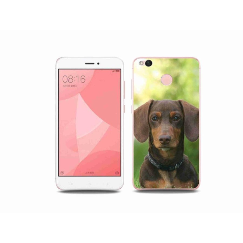 Gél tok mmCase a Xiaomi Redmi 4X készülékhez - barna tacskó