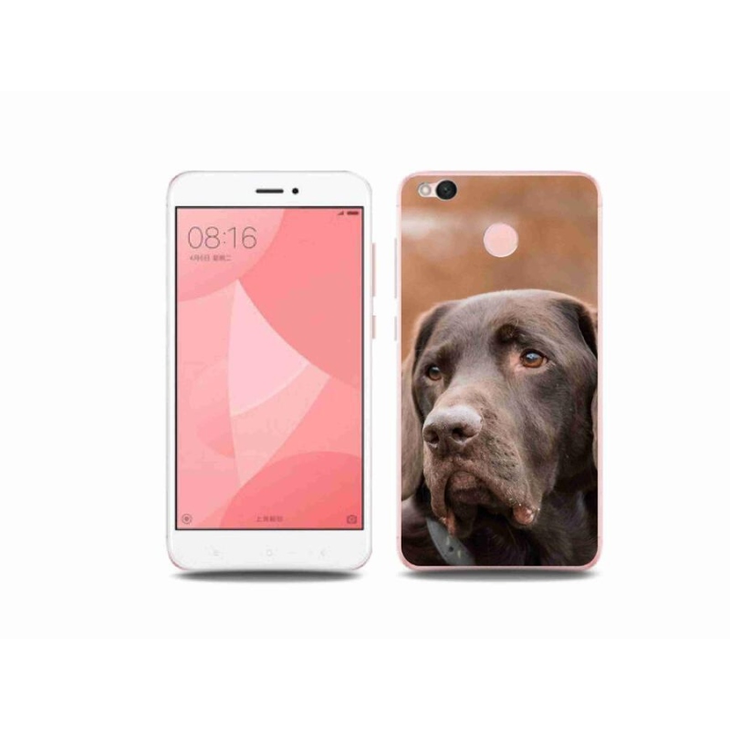 Gél tok mmCase a Xiaomi Redmi 4X-hez - barna labrador